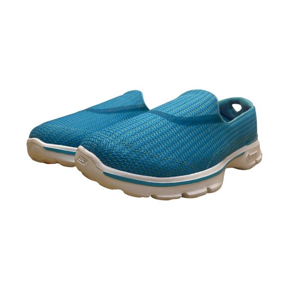 Skechers Women’s Turquoise Mesh Lightweight Memory Foam Slip-On Shoes Size 8.5 - Picture 3 of 8